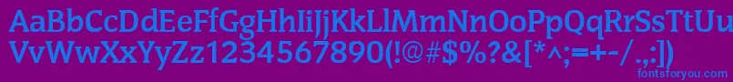 CongressBold Font – Blue Fonts on Purple Background