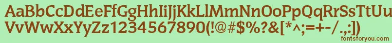 CongressBold Font – Brown Fonts on Green Background