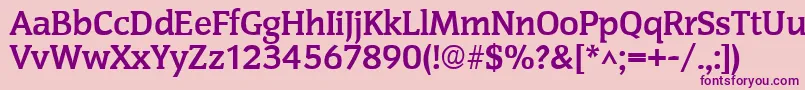 CongressBold Font – Purple Fonts on Pink Background