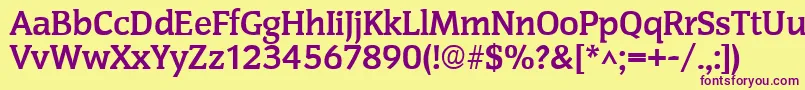 CongressBold Font – Purple Fonts on Yellow Background