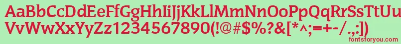 CongressBold Font – Red Fonts on Green Background