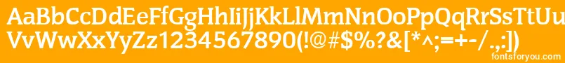 フォントCongressBold – オレンジの背景に白い文字