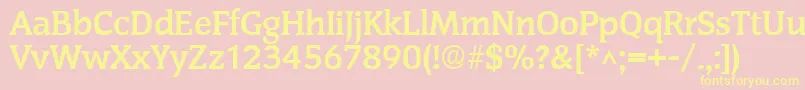 CongressBold Font – Yellow Fonts on Pink Background