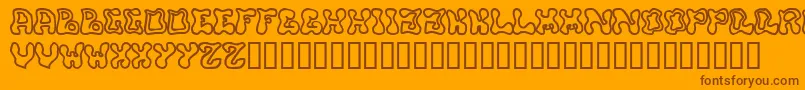 Więcej informacji o czcionce Buffy Czcionka Buffy – brązowe czcionki na pomarańczowym tle