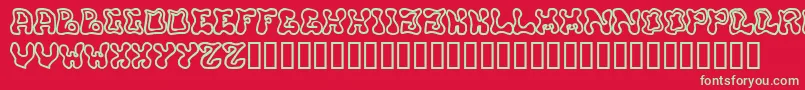 Buffy Font – Green Fonts on Red Background