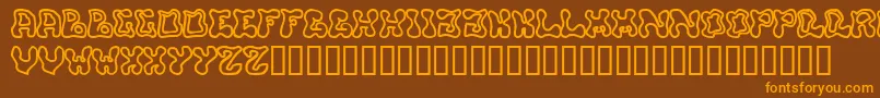 Шрифт Buffy – оранжевые шрифты на коричневом фоне