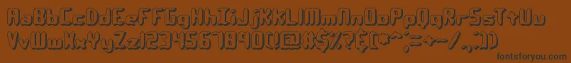 QlumpyShadowBrk Font – Black Fonts on Brown Background