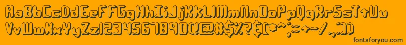 QlumpyShadowBrk Font – Black Fonts on Orange Background