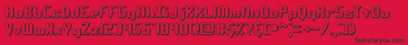 QlumpyShadowBrk Font – Black Fonts on Red Background