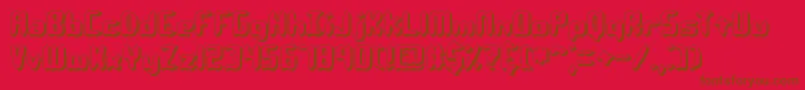 フォントQlumpyShadowBrk – 赤い背景に茶色の文字