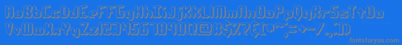 QlumpyShadowBrk-Schriftart – Graue Schriften auf blauem Hintergrund