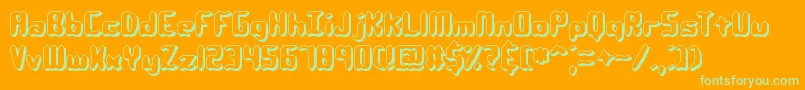 QlumpyShadowBrk Font – Green Fonts on Orange Background