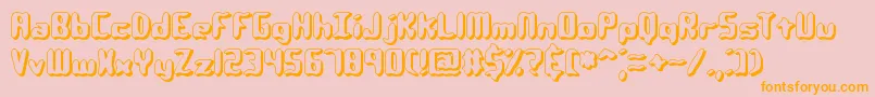QlumpyShadowBrk Font – Orange Fonts on Pink Background