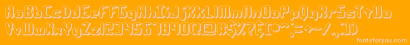 QlumpyShadowBrk Font – Pink Fonts on Orange Background