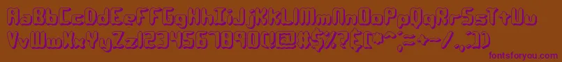 QlumpyShadowBrk Font – Purple Fonts on Brown Background