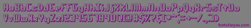 Fonte QlumpyShadowBrk – fontes roxas em um fundo cinza