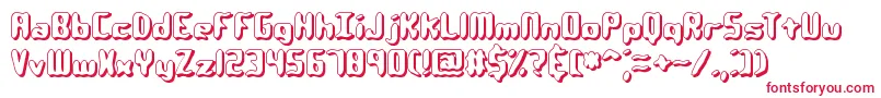 QlumpyShadowBrk Font – Red Fonts on White Background