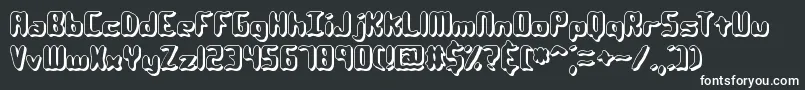 QlumpyShadowBrk Font – White Fonts on Black Background