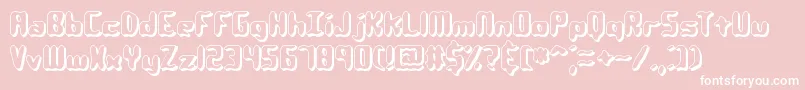 QlumpyShadowBrk Font – White Fonts on Pink Background