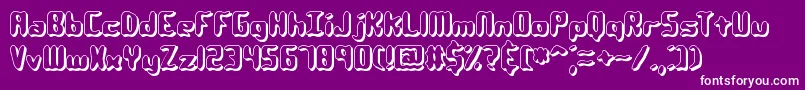 QlumpyShadowBrk Font – White Fonts on Purple Background