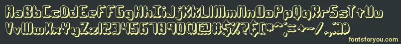 QlumpyShadowBrk Font – Yellow Fonts on Black Background