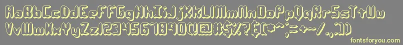 QlumpyShadowBrk Font – Yellow Fonts on Gray Background