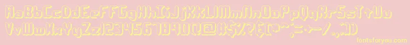 QlumpyShadowBrk Font – Yellow Fonts on Pink Background