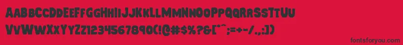 Mysterymobileexpand Font – Black Fonts on Red Background