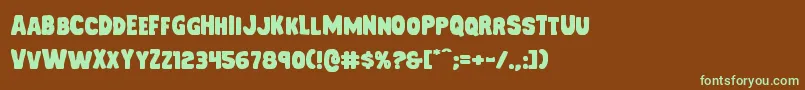 Mysterymobileexpand Font – Green Fonts on Brown Background