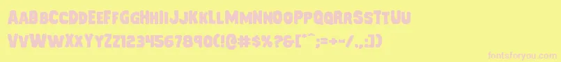 Mysterymobileexpand Font – Pink Fonts on Yellow Background