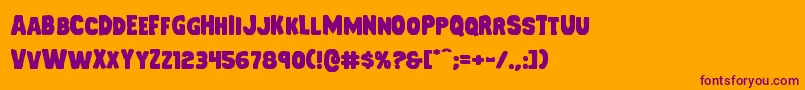 Mysterymobileexpand Font – Purple Fonts on Orange Background