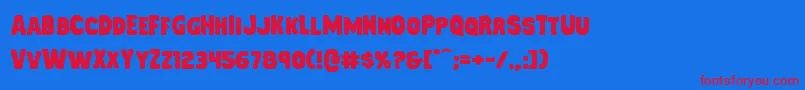 Mysterymobileexpand Font – Red Fonts on Blue Background