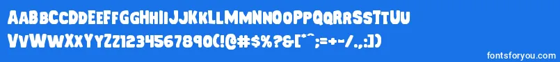 Mysterymobileexpand Font – White Fonts on Blue Background