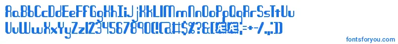 Шрифт QuandaryBrk – синие шрифты на белом фоне