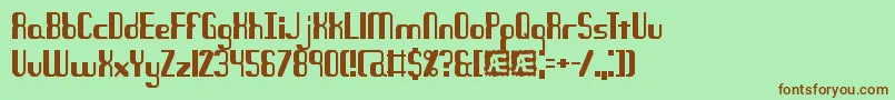 Шрифт QuandaryBrk – коричневые шрифты на зелёном фоне
