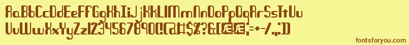 QuandaryBrk Font – Brown Fonts on Yellow Background