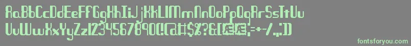 Шрифт QuandaryBrk – зелёные шрифты на сером фоне