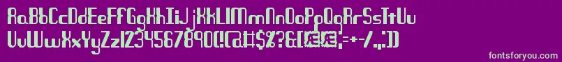 QuandaryBrk Font – Green Fonts on Purple Background