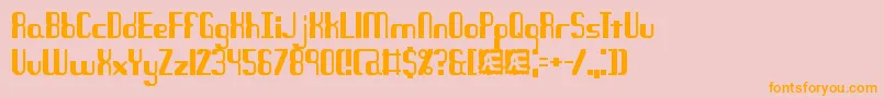 QuandaryBrk Font – Orange Fonts on Pink Background