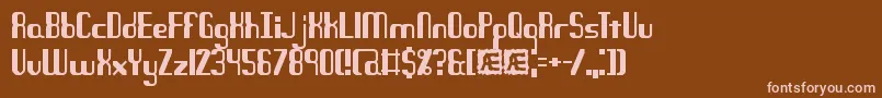 QuandaryBrk Font – Pink Fonts on Brown Background