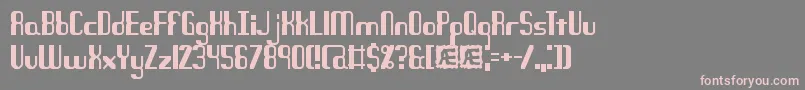 フォントQuandaryBrk – 灰色の背景にピンクのフォント