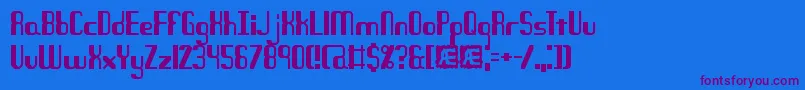 QuandaryBrk Font – Purple Fonts on Blue Background