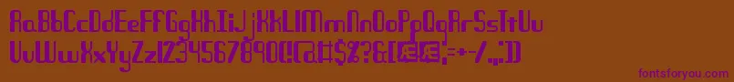 QuandaryBrk Font – Purple Fonts on Brown Background