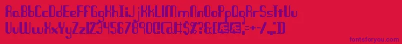 QuandaryBrk Font – Purple Fonts on Red Background