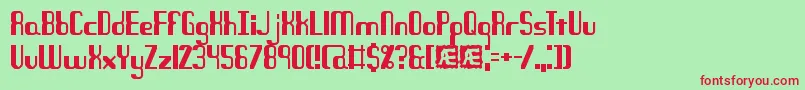 QuandaryBrk Font – Red Fonts on Green Background