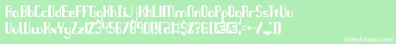 QuandaryBrk Font – White Fonts on Green Background