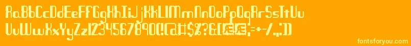 QuandaryBrk Font – Yellow Fonts on Orange Background