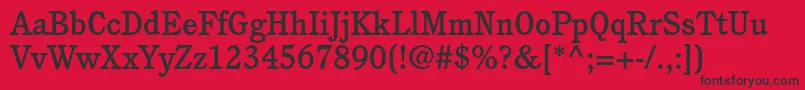 CushingstdMedium Font – Black Fonts on Red Background