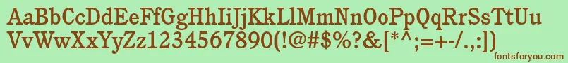 CushingstdMedium Font – Brown Fonts on Green Background