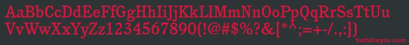 CushingstdMedium Font – Red Fonts on Black Background